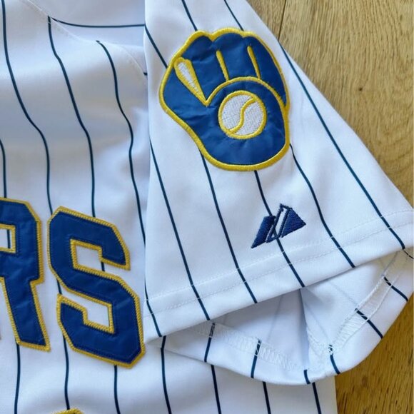 Milwaukee Brewers Ryan Braun #8 Jersey Authentic Majestic Y2K MLB Size 52 - Picture 4 of 7